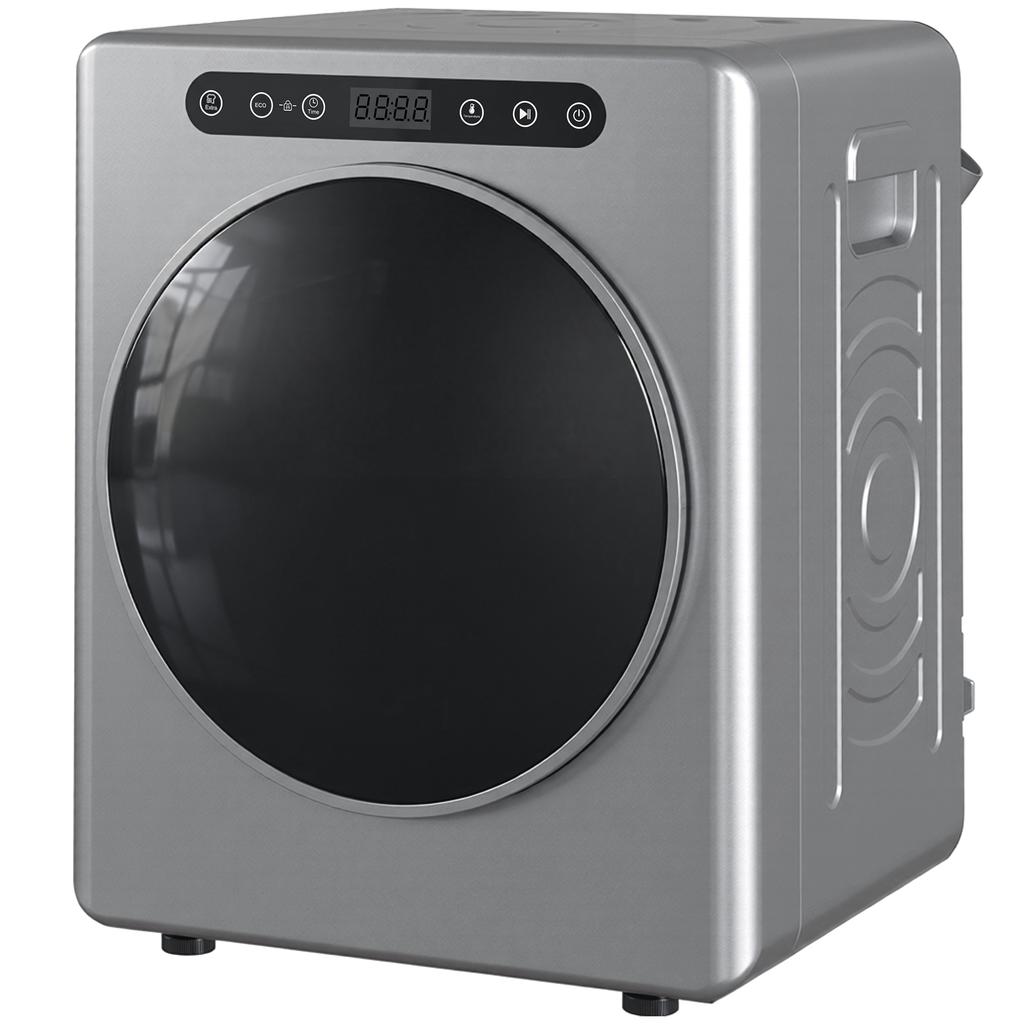 5kg Vented Dryer, 1000W Compact Freestanding Front-Loading Tumble Dryer with Stainless Steel Drum, Timer, Silver