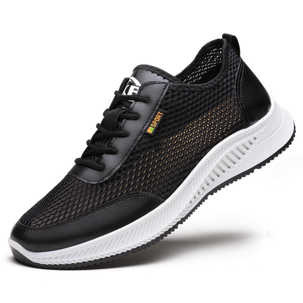 Men s 2025 Summer Mesh Flyknit Lightweight Breathable Running Shoes 44
