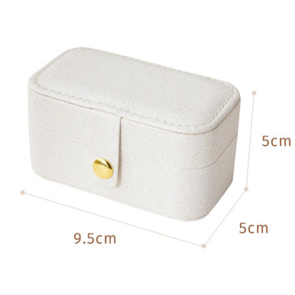 Mini Faux Leather Jewelry Portable Box Multiple Compartments Jewelry Case Mini Travel Jewelry Display Collection Rings Holder