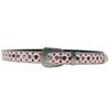 Leren Riem met Aardbeienprint en Strass - Y2K Punk Koppel Modetrend