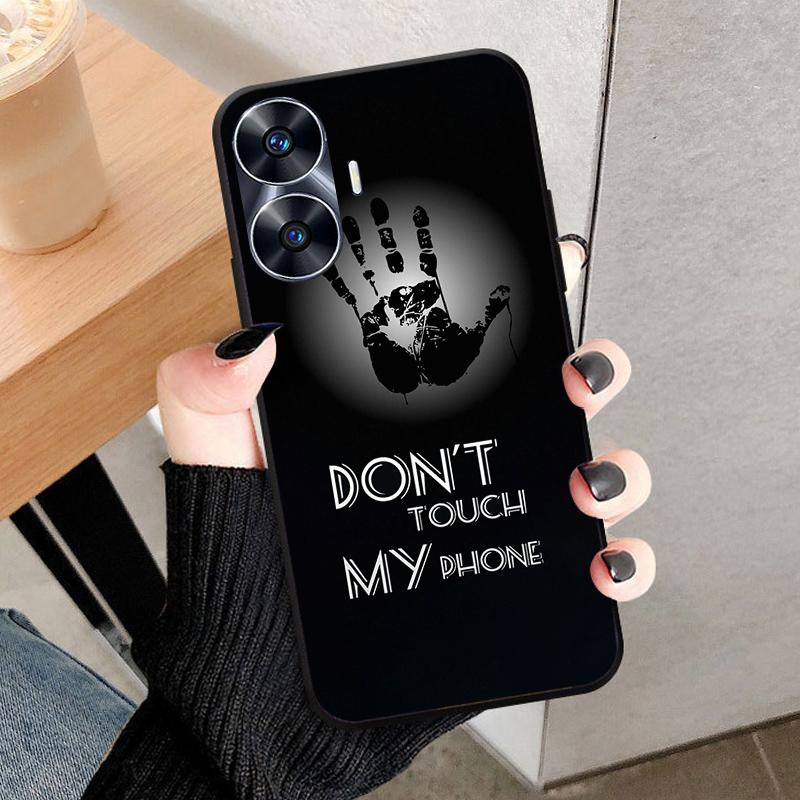 For Realme C55 Case Cool Black Soft Silicone TPU Bumper Protective Phone Case For OPPO Realme C55 case Cover Fundas Shell Coque