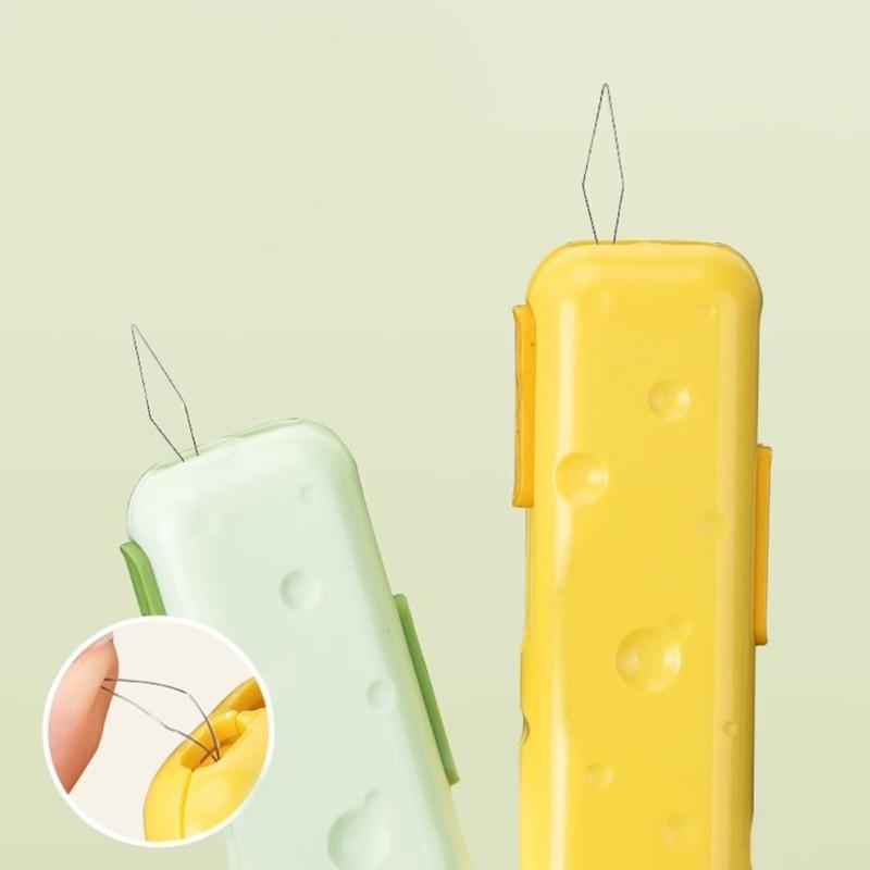 Retractable Seam Unpicker and Threader with Magnetic Needle Pin Holder Multifunctional Needle Threading Tool for Sewing