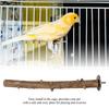 Natural Wood Parrot Perch Stand Rough Surface Prickly Ash Wood Bird Grinding Perch Screw-On Install Chew-Proof Durable