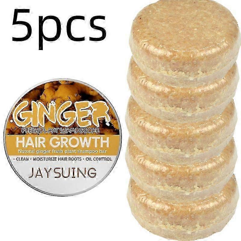 5x Ginger Hair Growth Shampoo Bar Soap Hair Regrowth Anti Hair Loss Damage Repair