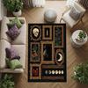 Raven Skull Gothic Carpet Occult Crow Decor, Dark Academia Rug Mysterious Witchy Home Rug Creepy Goth Room Skull Art Floor Mat