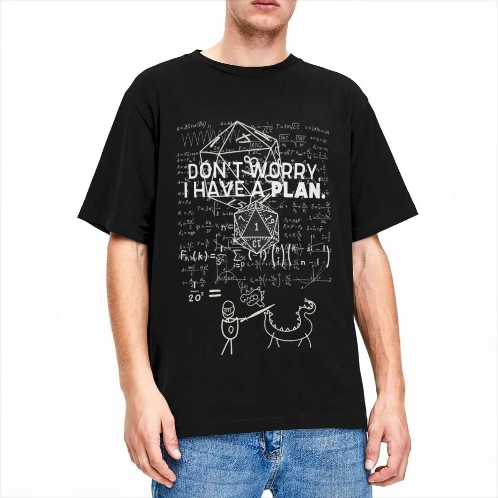 Dungeon Dragon D20 Würfel Herren Damen T-Shirts Dnd Spiel Ich habe einen Plan Accessoires Lustige T-Shirts T-Shirts Geschenk Kleidung