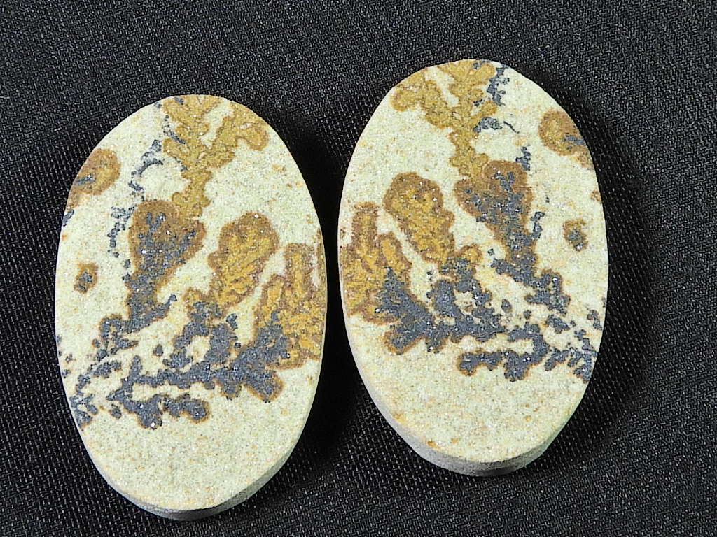 Natural Psilomelane Germane Dendrite Matching pair Stone 17X27X05 MM SK-781