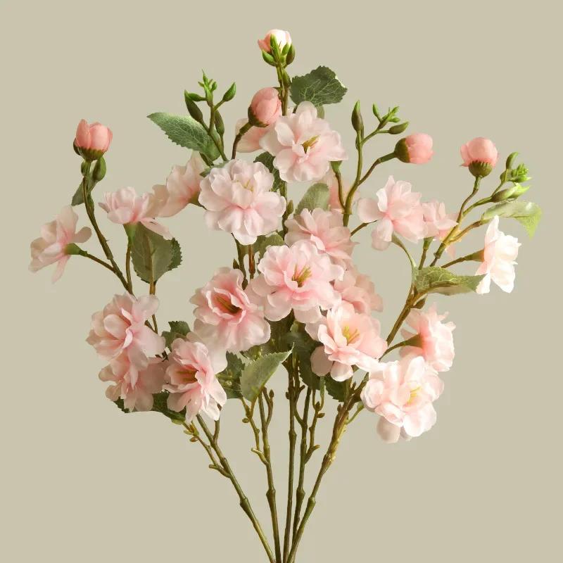 Simulation Flowers Silk White Camellias Bouquet Bedroom Decorative Artificial Pink Camellia Wedding Decorative Fake Flower