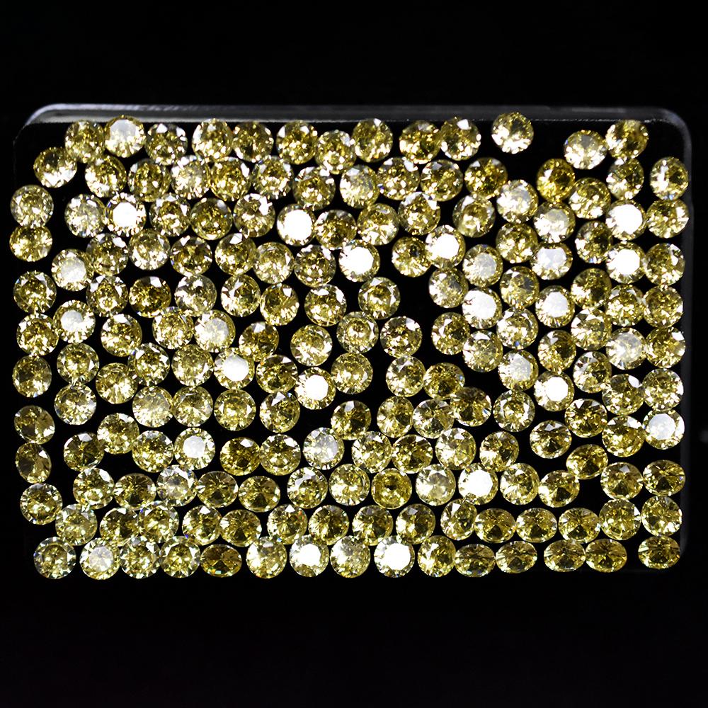 Natural Lite Yellow Sapphire 5x5 Mm 2.40 Ct Round Cut Lot Gemstone Certified Nsc-362