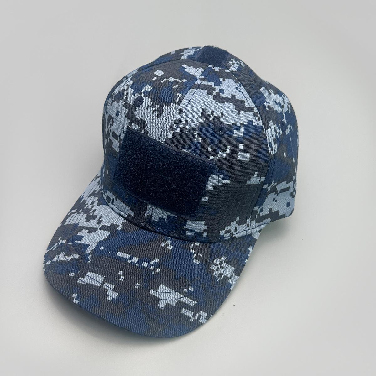 Camouflage Velcro Hardtop Outdoor Baseball Cap Men S And Women S Shade Sports Military Fan Special War Cap 52-60cm тёмно-синий
