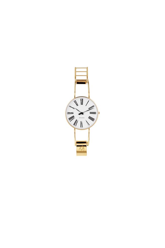 ARNE JACOBSEN ROMAN 53308-2019, 40mm, Nordic Design, Water Resistant (Quiet Design with No Second Hand), White Gold Bangle Strap