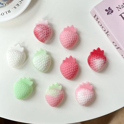 Three-Dimensional Fruit Strawberry Mobile Phone Airbag Bracket Back Sticker Retractable Lazy Desktop Bracket Watching Drama
