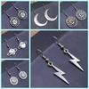 Vintage Totem Ohrring Sonne & Mond Hängeohrringe Geometrische Damen Hängeohrringe Stern Mond Weiblicher Koreanischer Schmuck