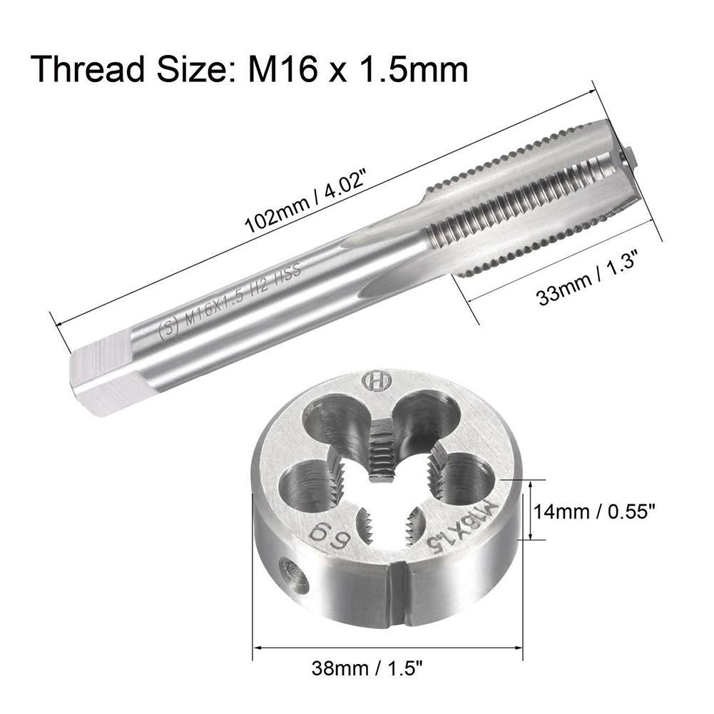 Sada matrice 33mm metrický závitník 38mm slitina vysokorychlostní oceli