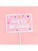 Prinzessin Cake Topper Mädchen Prinzessin Schloss Kuchen Dekorationen Alles Gute zum Geburtstag Banner Mond Wolke Schloss Sterne Herzen Kuchen Topper