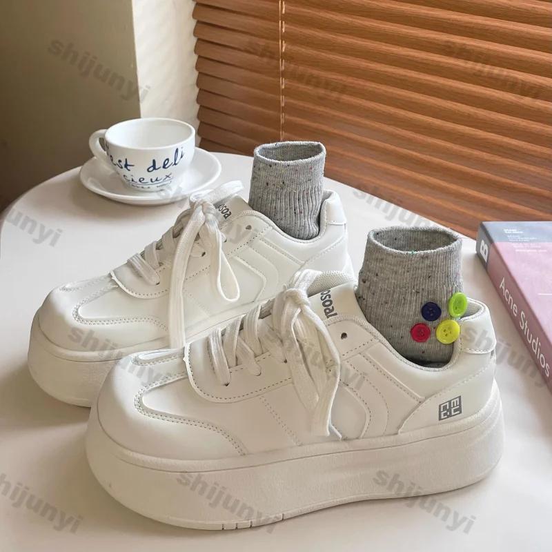 Mode Damen Freizeitsneaker Frühling Mode Damen Hochwertige Ballerinas Vulkanisierte Schuhe Damen Plateau Laufschuhe Zapatillas Mujer