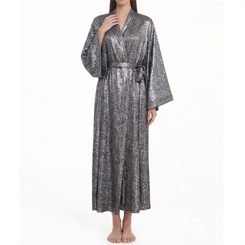 Home Long Sleeved Nightgown for Women Sexy Morning Gown Loose Sleepwear Comfortable Bathrobe