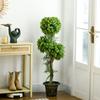 Artificial Plant Artificial Tree 3 Boxwood Balls with Cement Pot, Indoor and Outdoor, Height 115 Cm