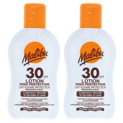 Malibu Protective Lotion SPF30 Waterproof Balm 200ml X2pcs