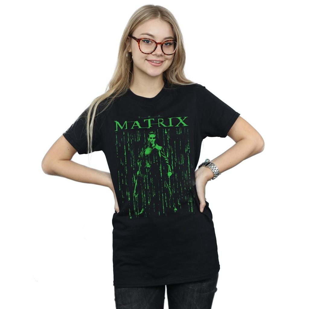 The Matrix Womens/Ladies Neo Neon Cotton Boyfriend T-Shirt