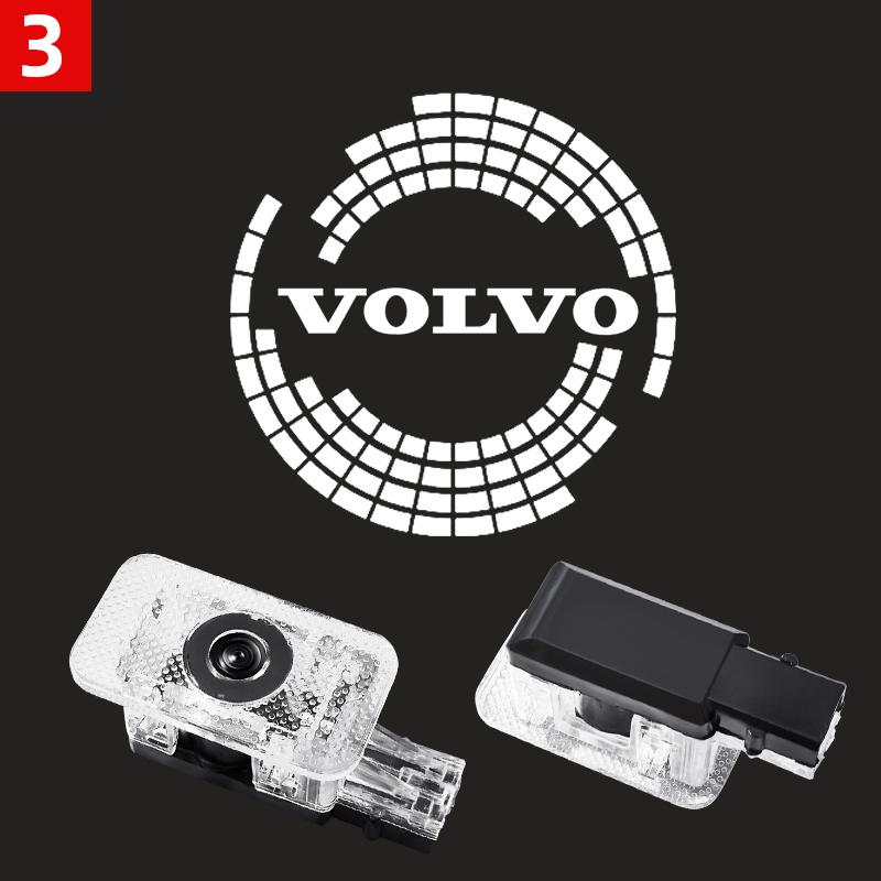 2Pcs Car LED Door Welcome Light For Volvo V40 V60 V90 XC40 XC60 XC90 S60 S90 Projector Logo Ghost Shadow Light Auto Accessories