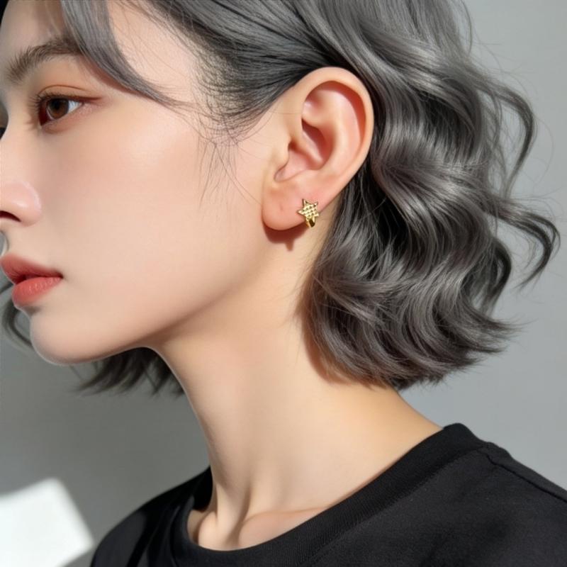 Factory S925 Sterling Silver 6mm Small Stackable Earring for Women Daily Wear Cartilage Hoop Earring Piercing Jewelry