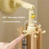 1Pc Adjustable Utility Hooks with Suction Cup 360° Rotating Duck Design Wall Mount Multi-Functional Creative Home Organizer