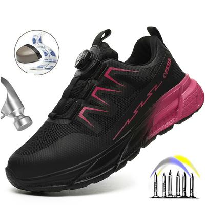 Womens Safety Shoes Steel Toe Sneaker Sport Work Safety Boots Puncture Proof Work Shoes Anti-smash Indestructible Ankle Boots