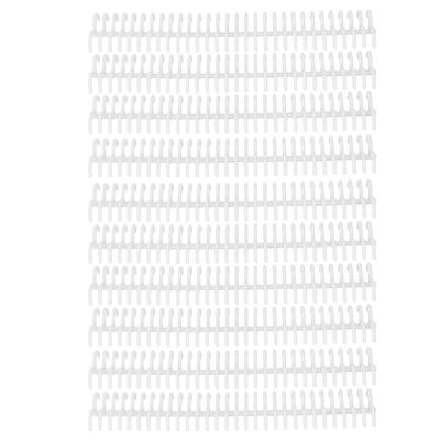 10 Pcs Loose Leaf Binding Spine 30 Holes 22mm Inner Diameter Wear Resistant Plastic Binding Rings White