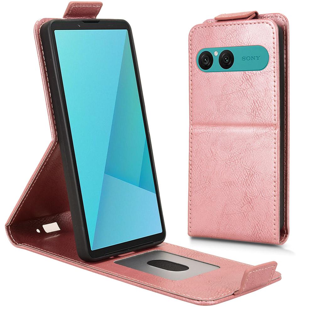 

For Sony Xperia 10 VII Stand Case Magnetic Clasp Vertical Flip Leather Phone Cover with Card Holder