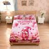 3pcs Valentine's Day Goblin Print Coreless Bed Sheet Set Multi Size Soft Bedcover Bedroom Bedding Decoration Machine Washable