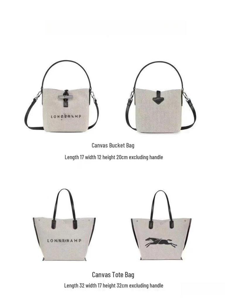 Dragon Xiang Bamboo Joint Mini Crossbody Tote – Women's Canvas Lunch Box Handbag