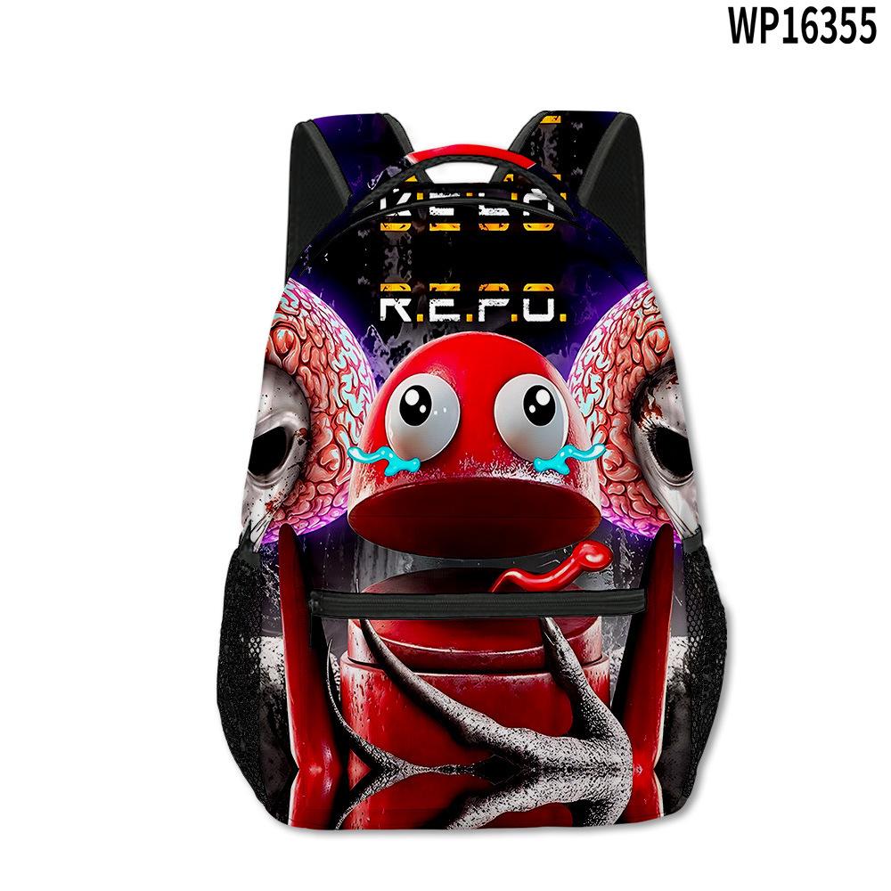 Classic Novelty Cool R.E.P.O Repo Student Bookbag Notebook Backpacks 3D Print Oxford Waterproof Boys/Girls Travel Backpacks