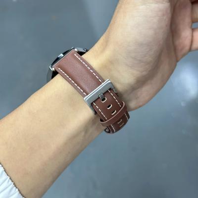 Classic No Gaps Leather Strap For Samsung Galaxy Watch 6/5/4 40mm 44mm 5Pro 45mm Band for Watch 6/4 Classic 47 43mm 46 42mm Bracelet