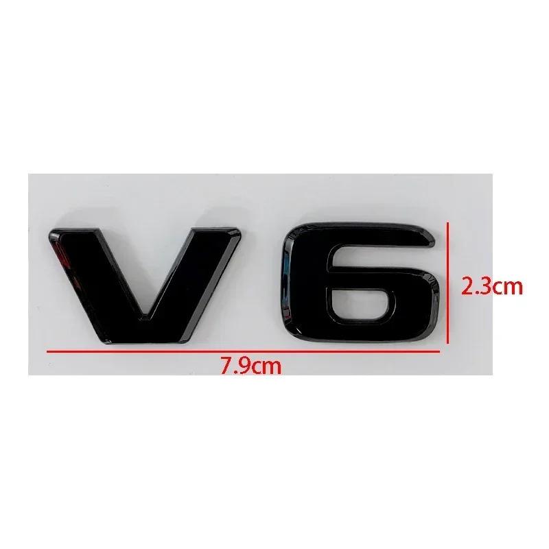ABS Chrome Black Car Trunk Badge Letters Emblem Sticker For Mercedes-Benz W204 C280 ML SLK 320 Viano Vito V6 Auto Accessories