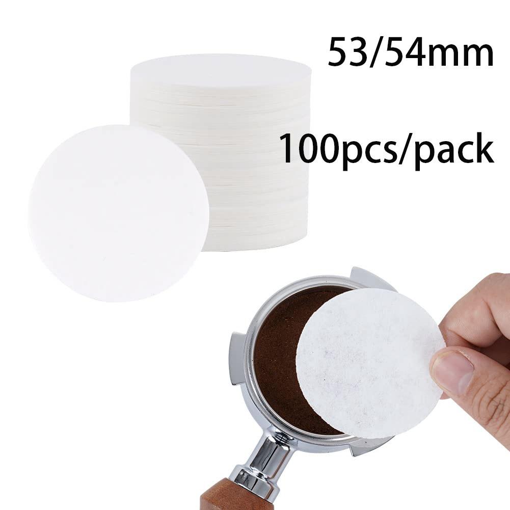 

Фильтр из кофейной бумаги Leeseph, 100 шт. Фильтр для эспрессо-машины с чашей для порошка, для корзины портафильтра с шайбой 51/53/58 мм