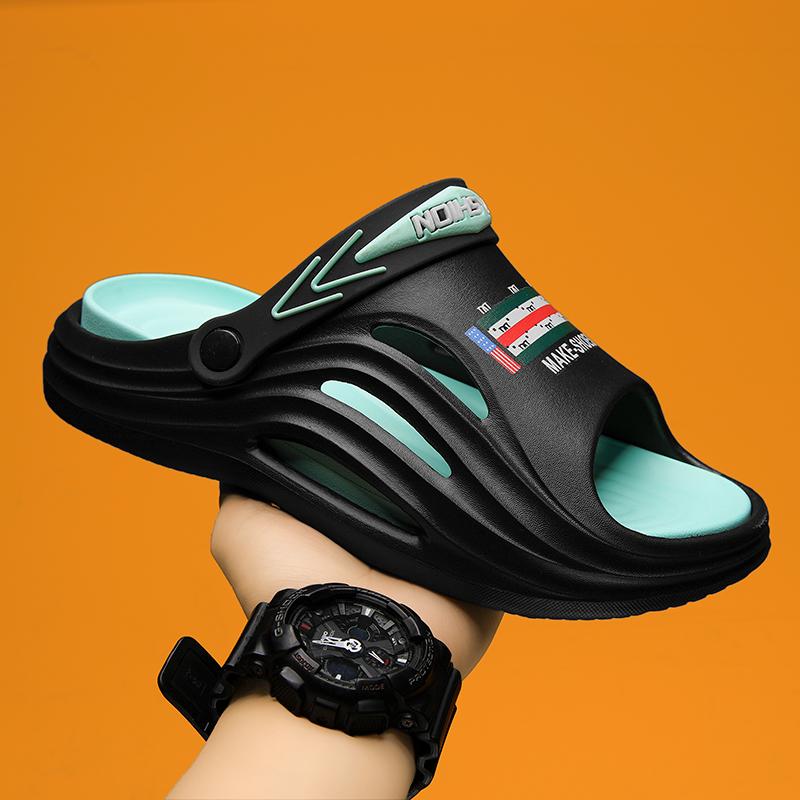 Mode Eva Sommar Herrtofflor Utomhus Inomhus Sandaler Strand Casual Mjuka Halkfria Herrtofflor Strandmode Manliga Designertofflor