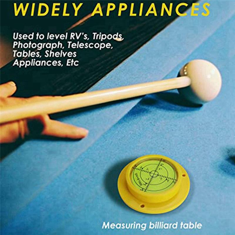 Runde Wasserwaage, 90 x 17 mm, hochpräzise kreisförmige Wasserwaage mit 3 Befestigungslöchern, Messgerät