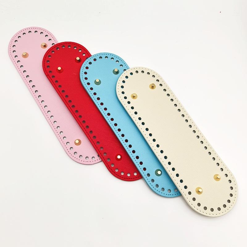 Fondi Ovali Lunghi in Ecopelle Borsa Base per Maglia all'Uncinetto Fatta a Mano Accessori per Decorazione Casa