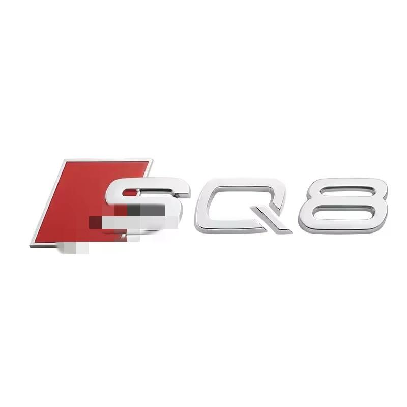 

3D ABS Adhesive Black Car Trunk Number Letters Sticker For SQ-3 SQ-5 SQ-7 RSQ-3 RSQ-7 Logo Emblem Nameplate Badge Accessories SQ8 срібний