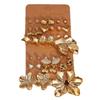 European-American Cross-border C-shaped Teardrop Flower Earrings: Chic, Creative, & Versatile Women's Jewelry Set
