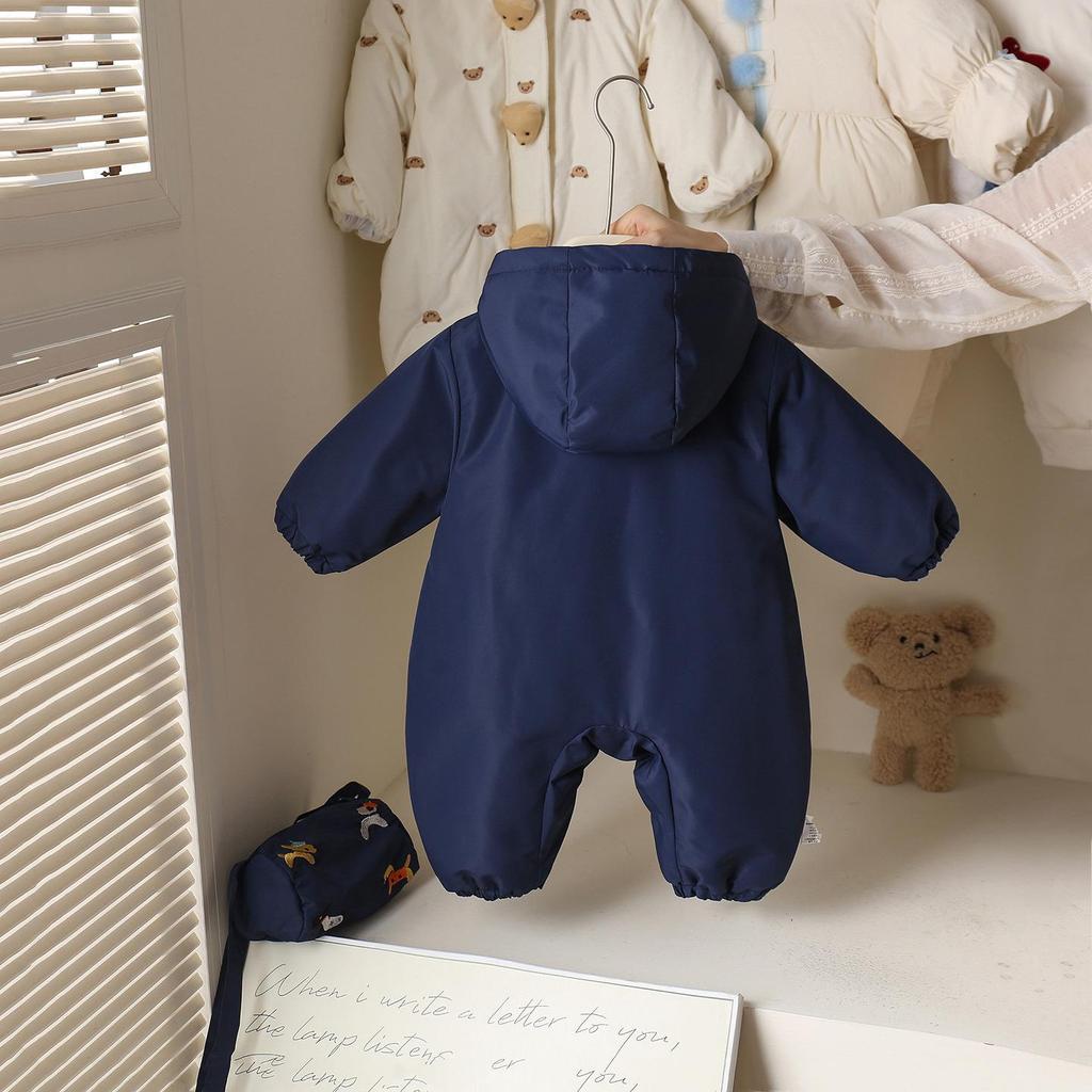 Autumn & Winter Baby Jumpsuit Windbreaker: Infant & Toddler One-Piece Outerwear Coat Romper