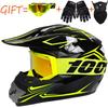 Equipped With 100% Goggles + Gloves Mask Off-road Helmet Mountain Biking Downhill Youth Go-kart