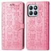 Leather Case For Honor X7c 4G/200 Smart 5G/Play 60 Plus 5G Wallet Flip Phone Cover Cute Cat Dog Pattern