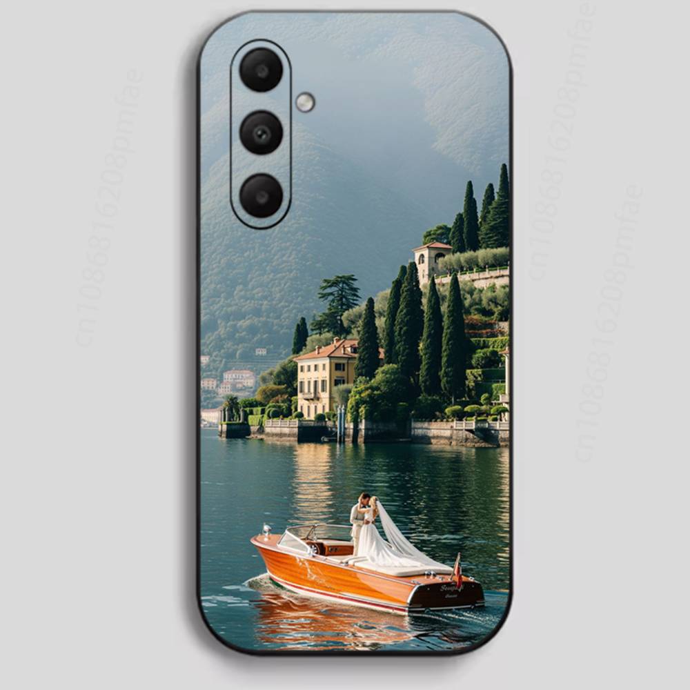 

R-RIVA Yacht luxurious Brand Phone Case For Samsung Galaxy A13,21s,22,31,32,40,52,71,A91 Soft Black Shell Samsung A70