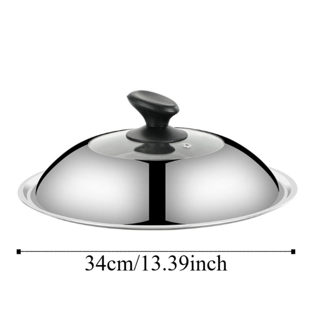 Verdickter Koch-Wok-Pfannendeckel Sichtbarer Küchen-Lebensmitteldeckel Langlebiger Runder Topfdeckel Hausmannskost