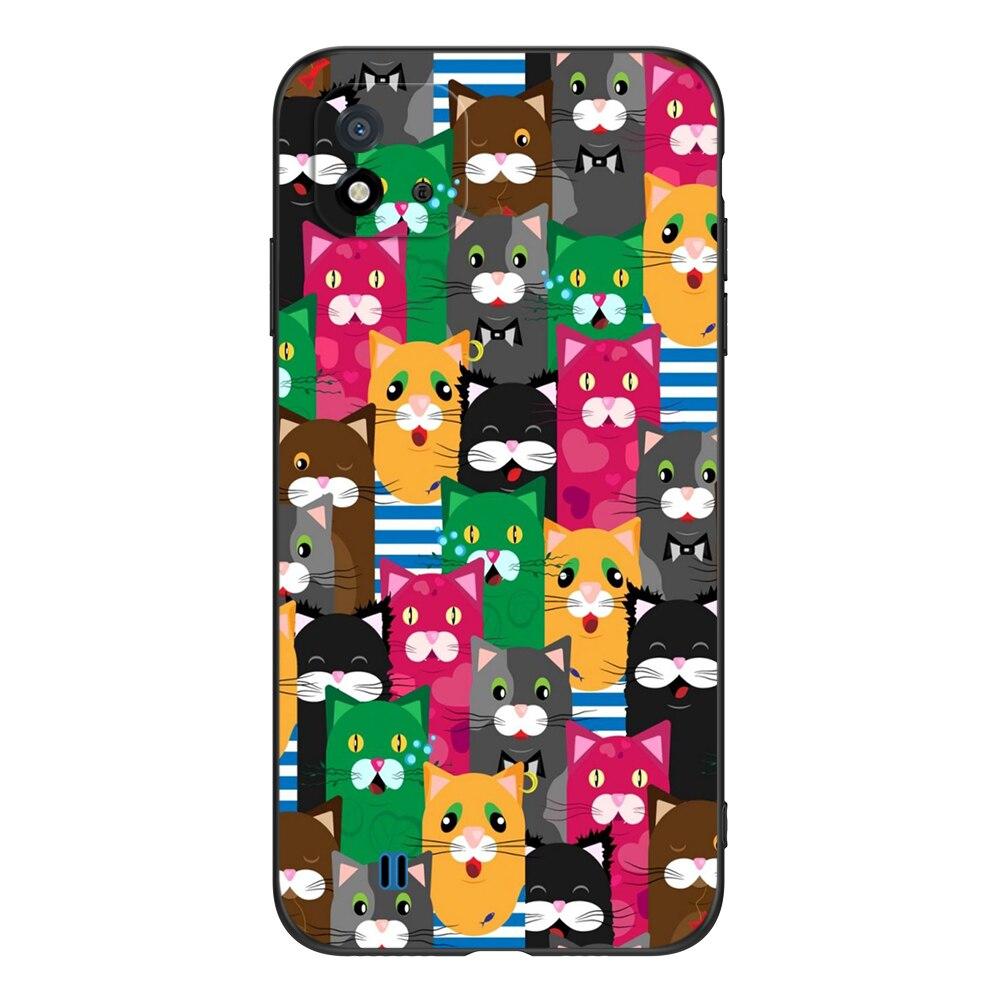 For Realme C11 2021 2020 Case Silicon Back Cover For OPPO RealmeC11 C 11 Case 6.5inch Black Tpu Case Cute Funy