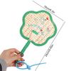 Handheld Hand Cranked Fan Flower Shape Cute Woven Fan Summer Cooling Fan  Chinese Style