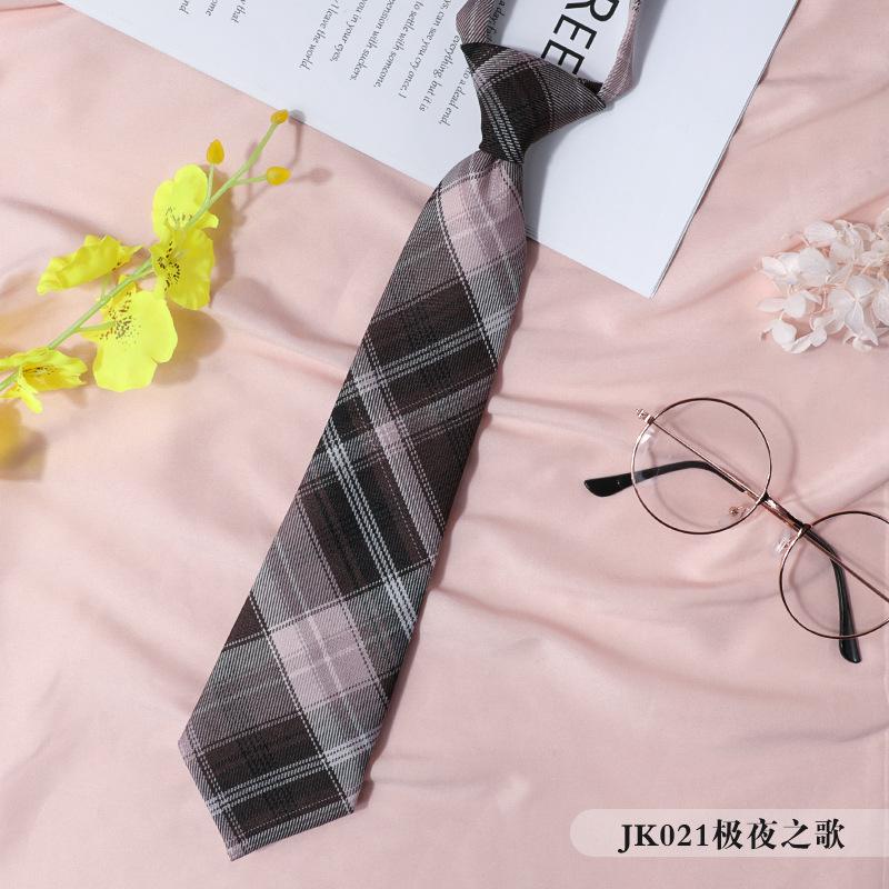 Jk Japanisches Karo Damenkragen Schwarzer Krawattenkragen Seil College-Stil Streamer Schleife Hemd Ins Matrosenanzug