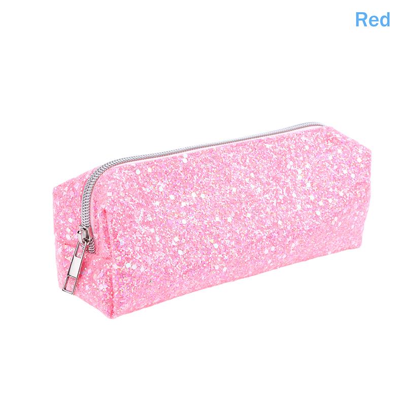 New Kawaii Glitter Pencil Case Pencil Box Pencilcase Pencil Pouch Pencil Bag Stationery Supplies Sequin Makeup Bag Cosmetic Bag